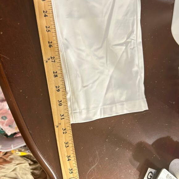 All In Motion Golf Pants Mens 38x32 White Slim Fit Stretch Wrinkle Resistant NEW - Picture 12 of 16